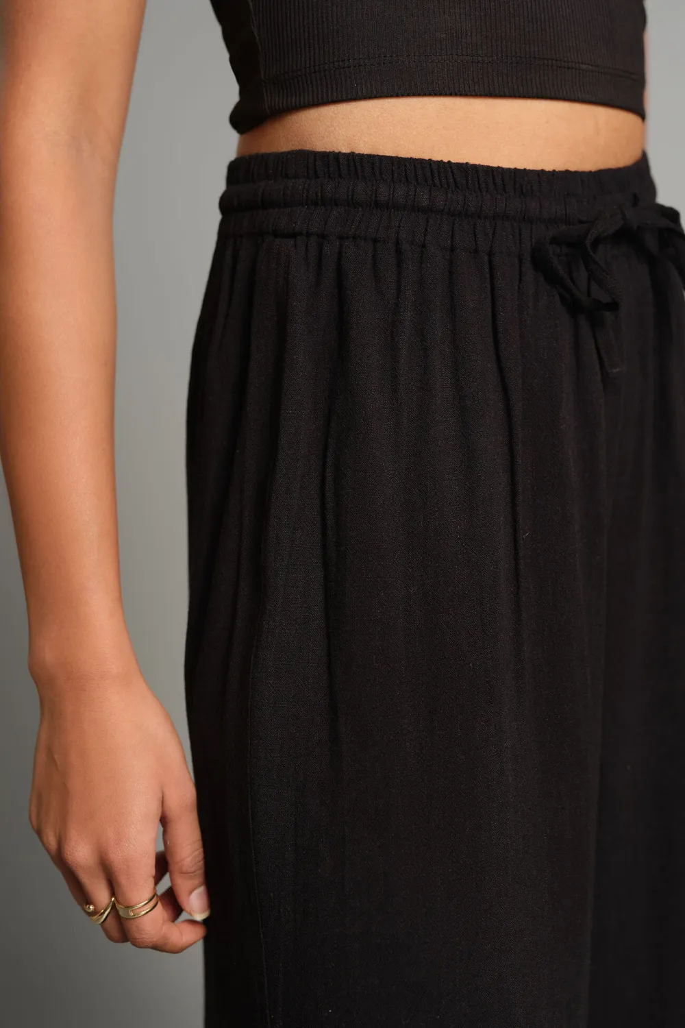 Casual Style Plain Wide-Leg Pants