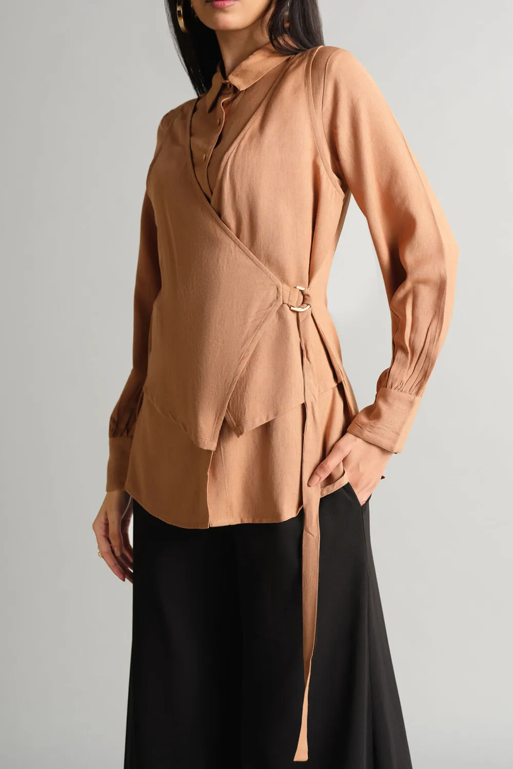 Beige Casual Style Shirt