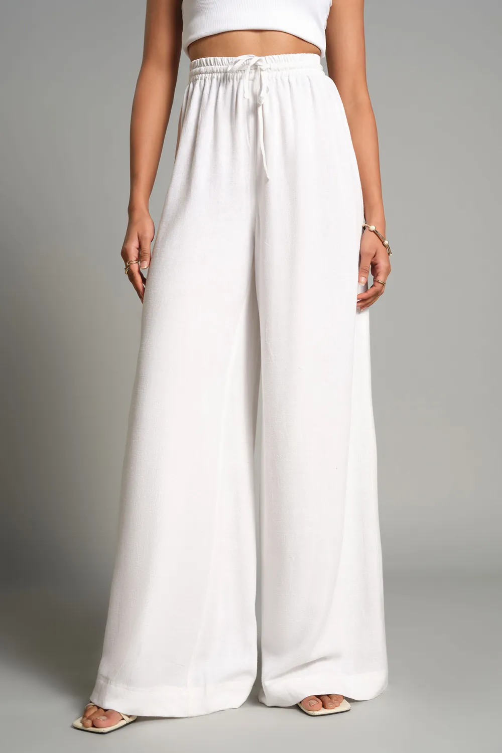 Casual Style Plain Wide-Leg Pants