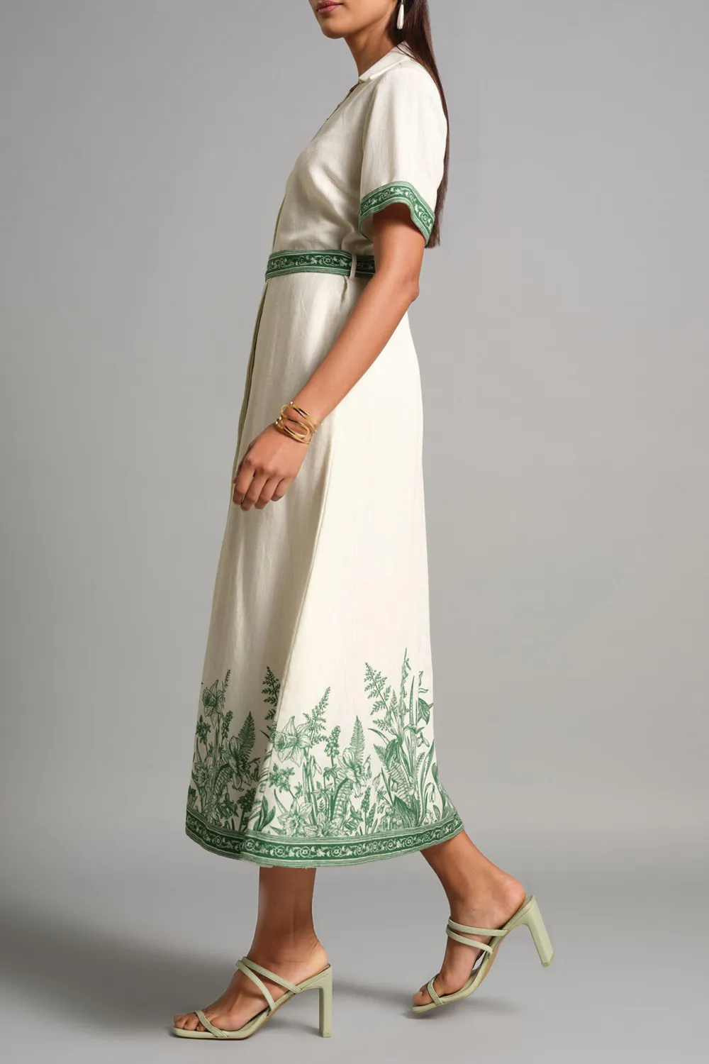 Casual Style Cream Dress