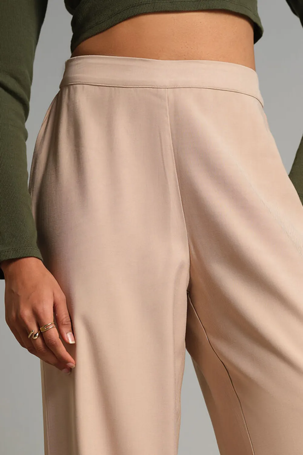 Casual Style Full Length Plain Pants