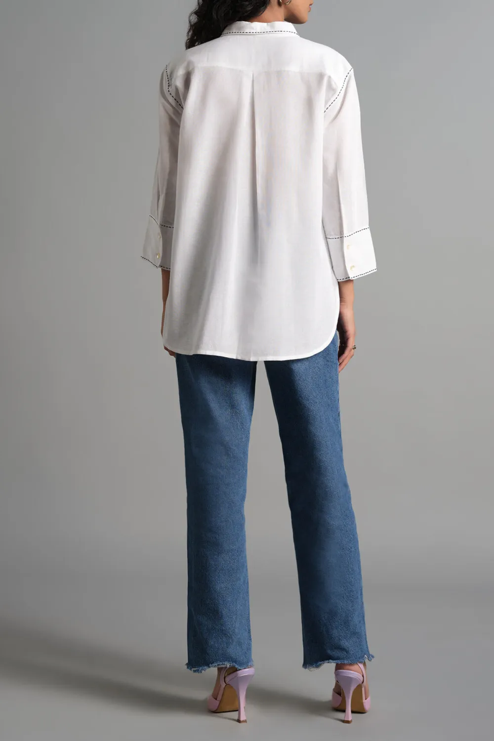 Regular Length Casual Style Plain Shirt