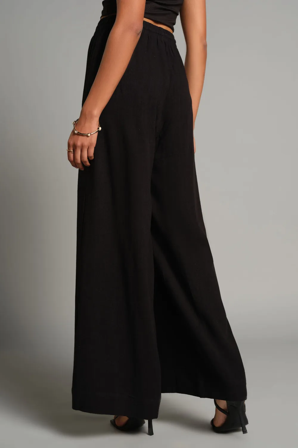Casual Style Plain Wide-Leg Pants