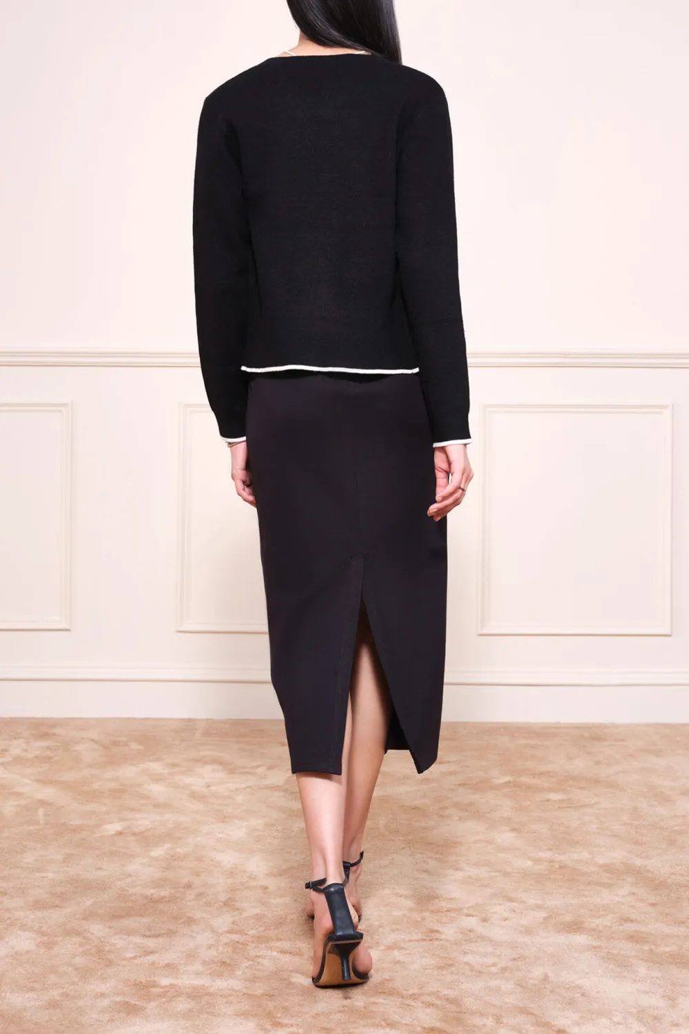 Black Long Sleeve Casual Style Outerwear