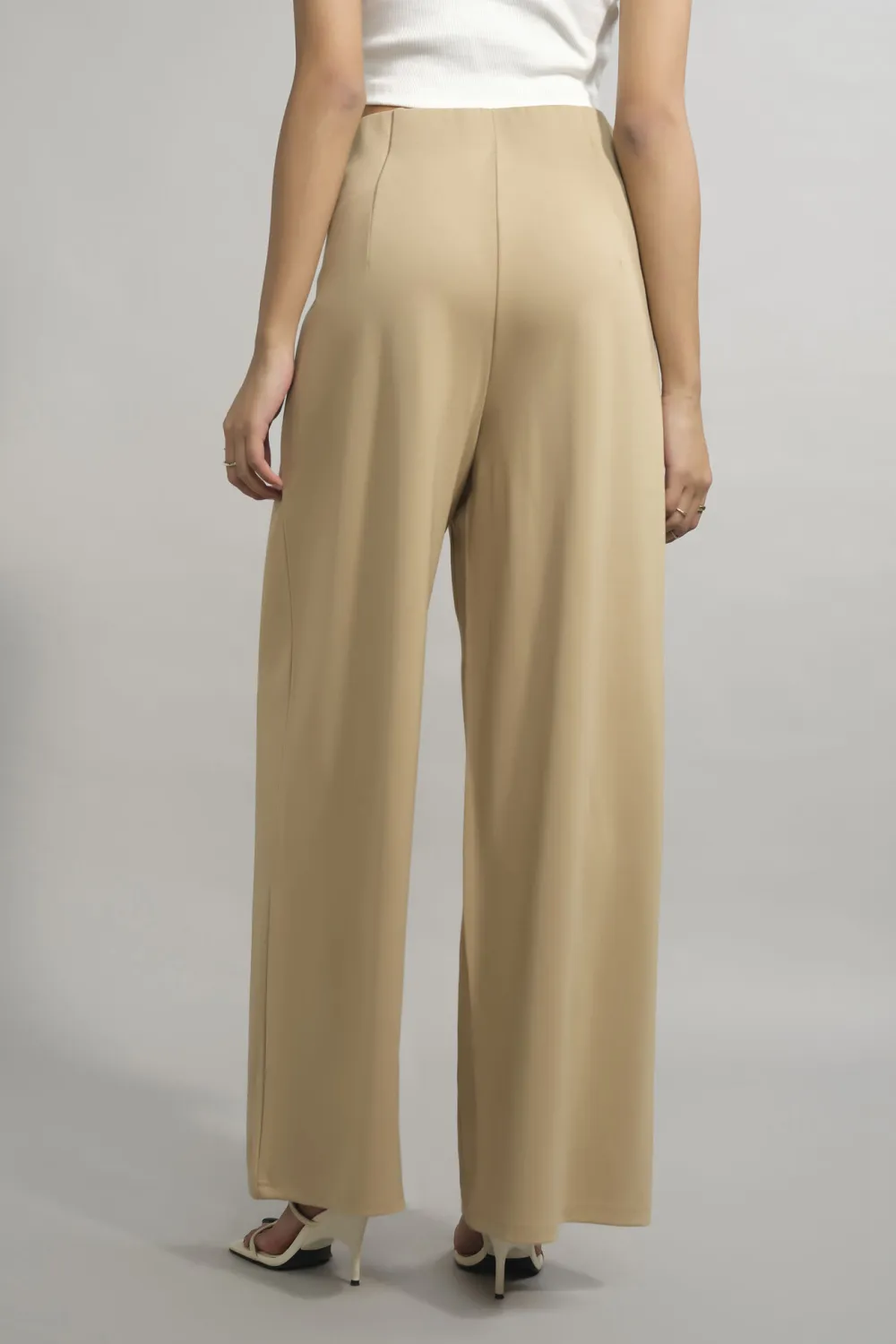 Casual Wear Beige Flair Pants