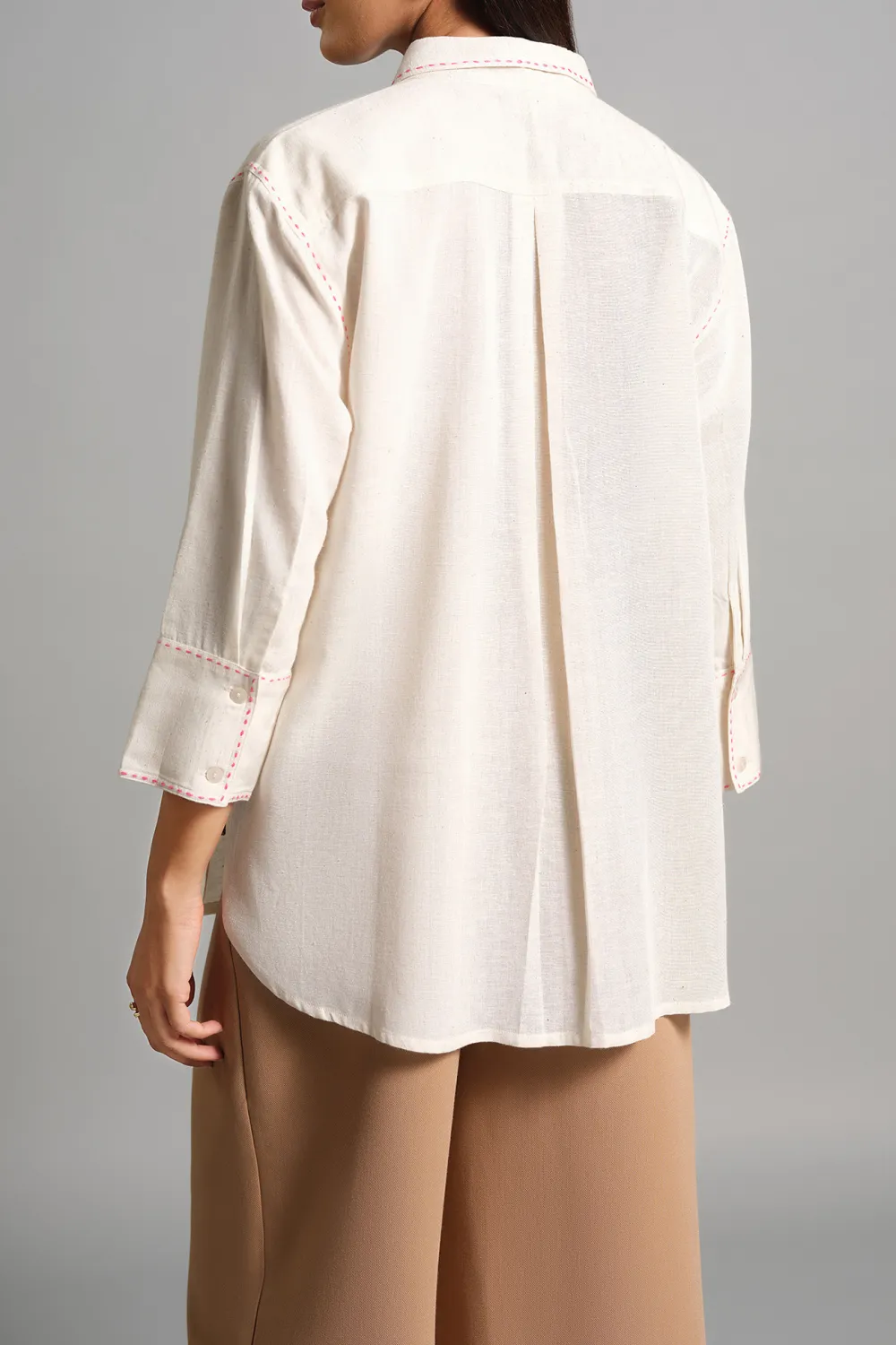 Regular Length Casual Style Plain Shirt