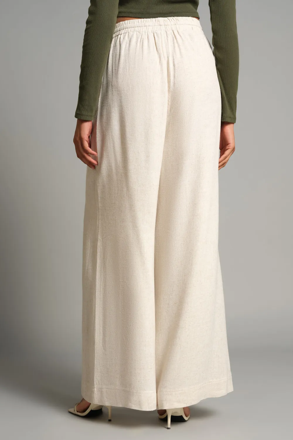 Casual Style Plain Wide-Leg Pants