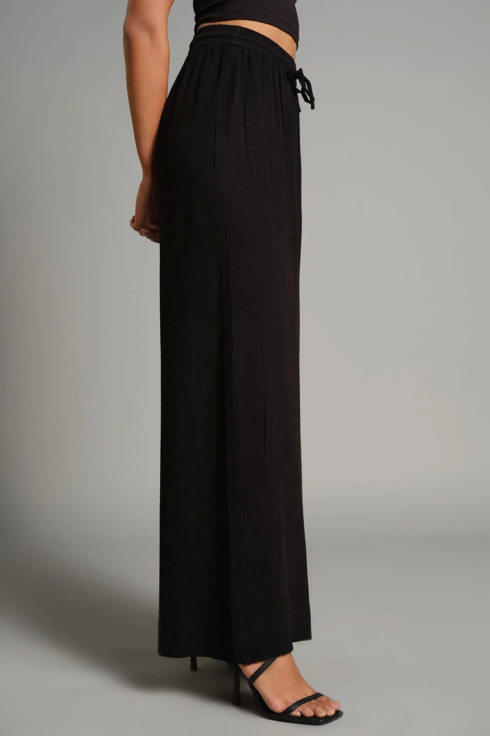 Casual Style Plain Wide-Leg Pants