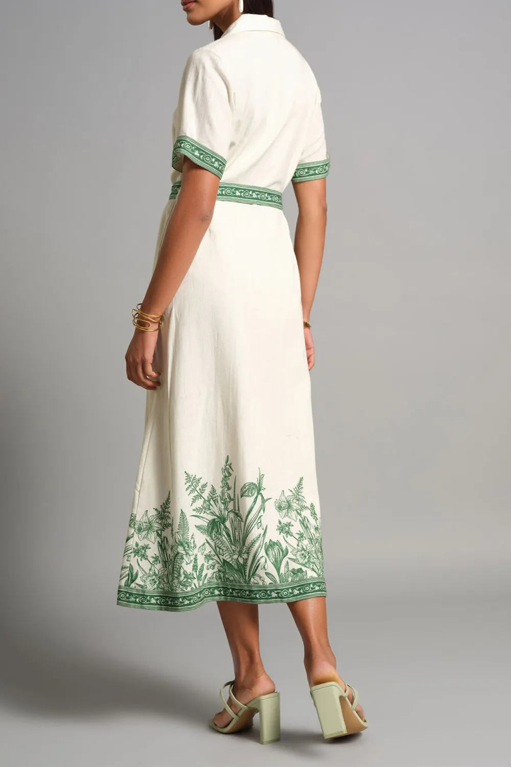 Casual Style Cream Dress