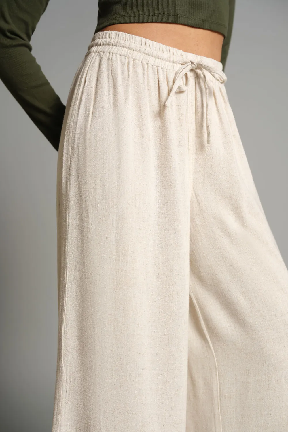 Casual Style Plain Wide-Leg Pants