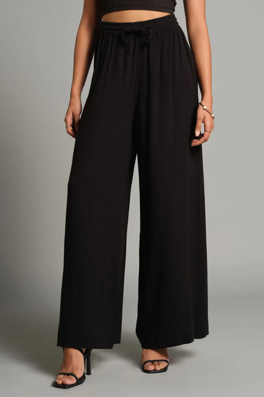 Casual Style Plain Wide-Leg Pants