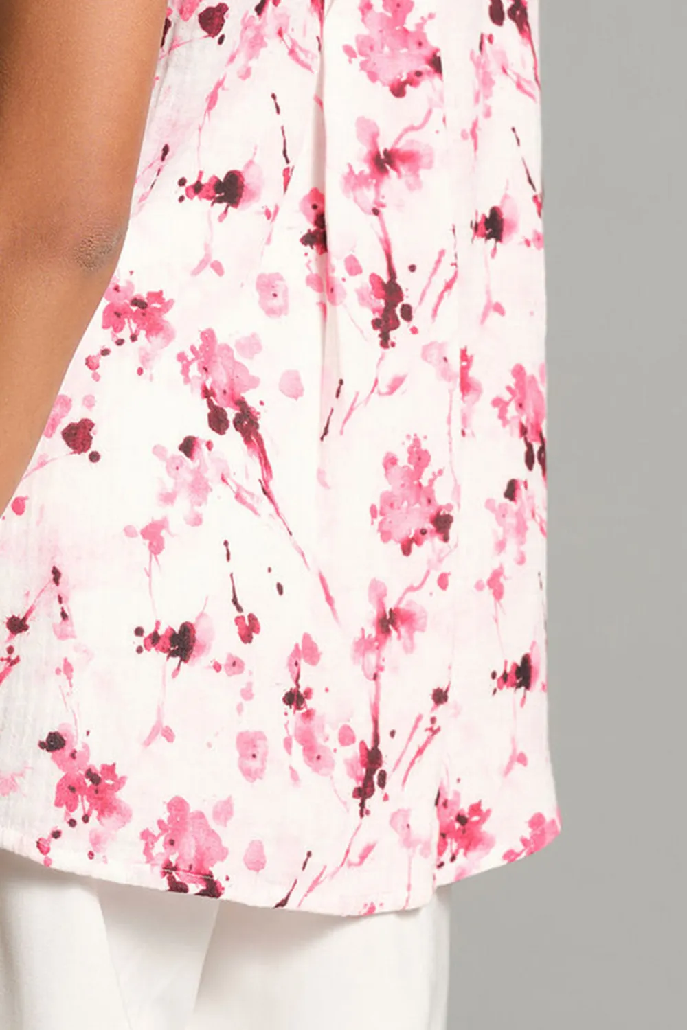 Casual Style Pink Floral Top