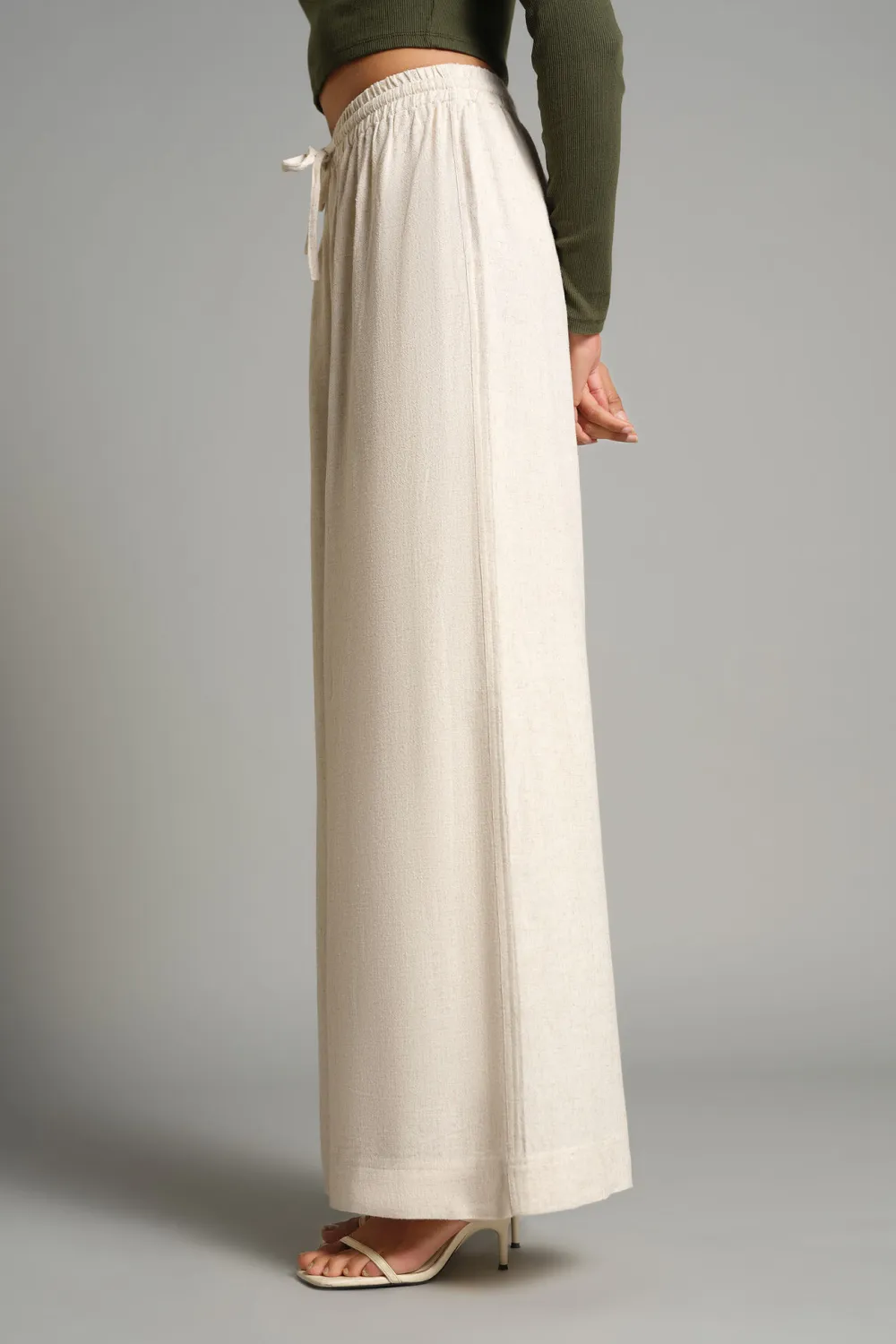 Casual Style Plain Wide-Leg Pants